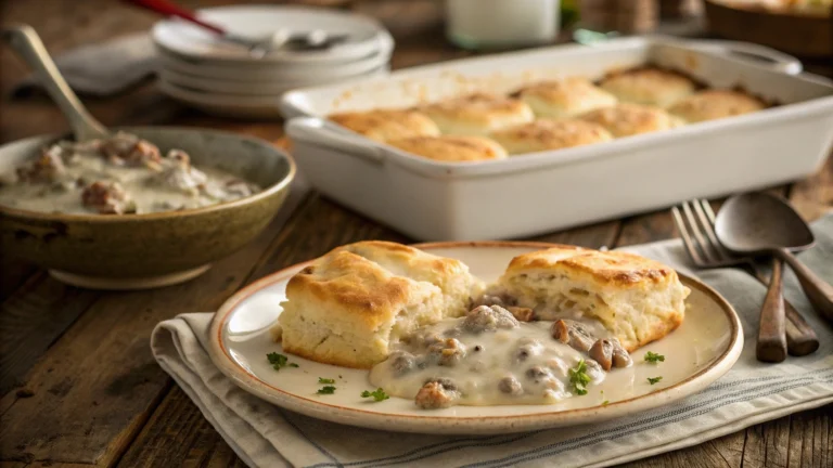sausage gravy biscuit casserole
