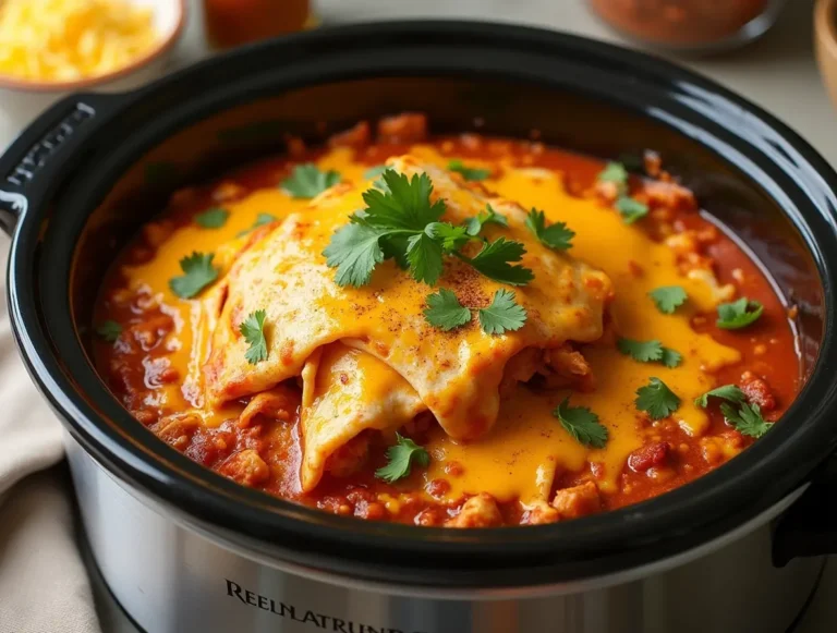 Crockpot Chicken Enchilada Casserole Made Easy 2 crockpot chicken enchilada casserole