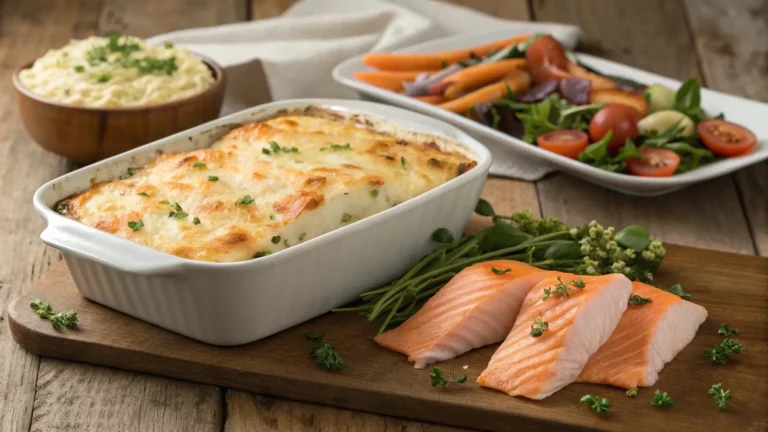 casserole that pairs well with salmon fillets​