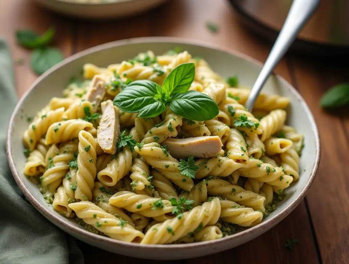 pesto chicken pasta crockpot