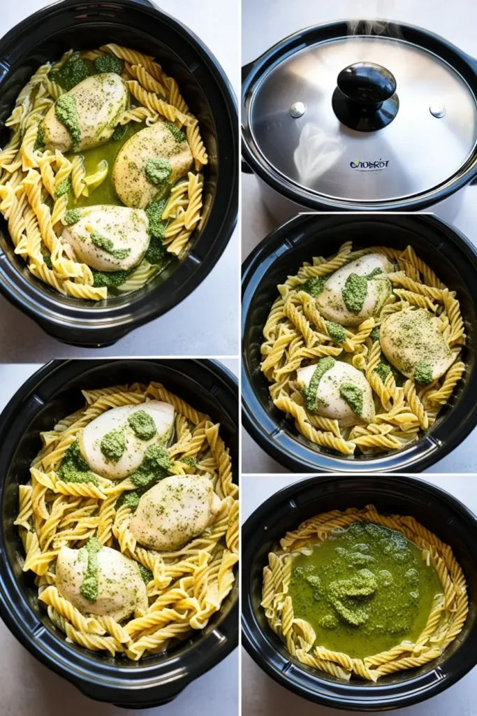 Pesto Chicken Pasta Crockpot: A Family Favorite Made Simple 5 pesto chicken pasta crockpot